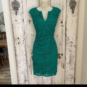 Black Saks Fifth Avenue lace sheath dress
